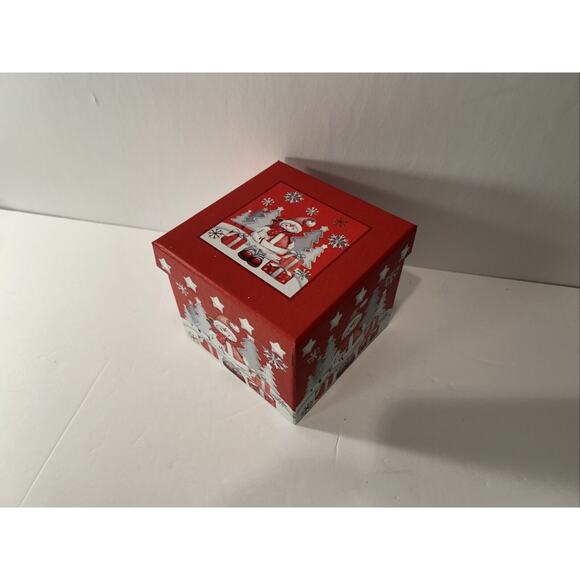 Lot of 5 Nesting Christmas Gift Boxes Small Square Holiday Decorative Boxes - Picture 7 of 16